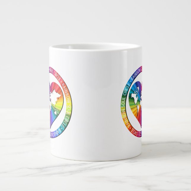 Rainbow Soul Circle Jumbo-Tasse (Vorderseite)