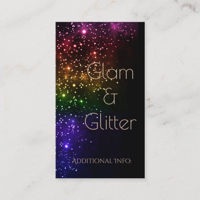 Rainbow Sparkle Business Card 2 Visitenkarte (Vorderseite)