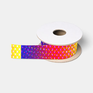 Rainbow Sparkle Muster Satinband