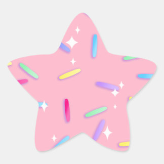 Rainbow Sparkle Star Sprinkler Stickers