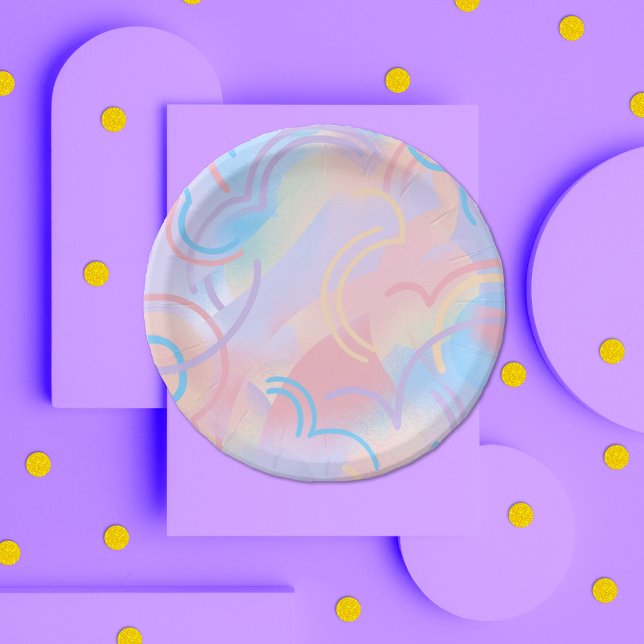 Rainbow Sparkles Paper Plate Pappteller (Von Creator hochgeladen)