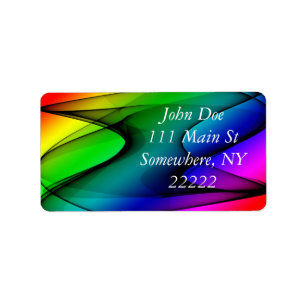 Rainbow Spectrum Abstrakt Adressaufkleber