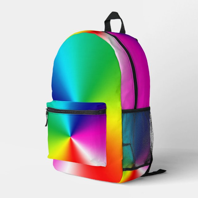 Rainbow Spectrum Bedruckter Rucksack (Rückseitige Ecke Rechts)