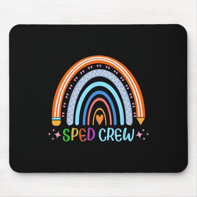Rainbow Sped Crew Bildung Lehrer Byck T Mousepad (Vorne)