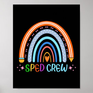 Rainbow Sped Crew Bildung Lehrer Byck T Poster