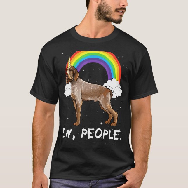 Rainbow Spinoni Italiani Ew People Unicorn Dog T-Shirt (Vorderseite)