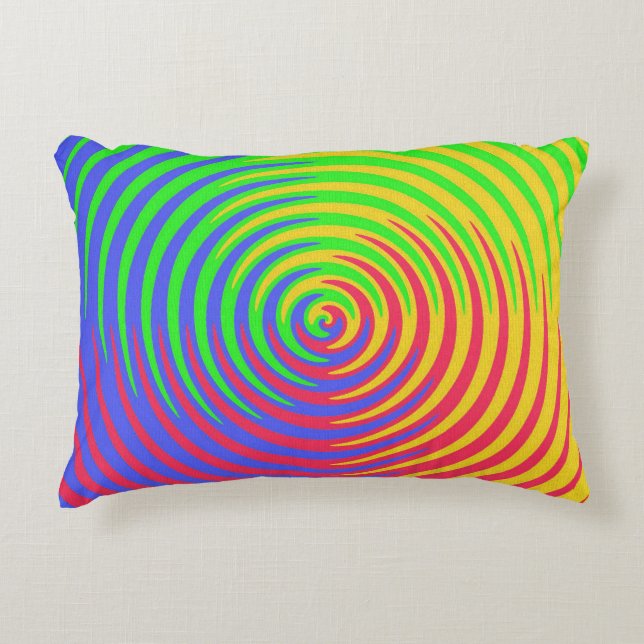 Rainbow Spiral Accent Pillow Zierkissen (Vorderseite)