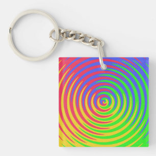 Rainbow Spiral Acrylic Schlüsselanhänger