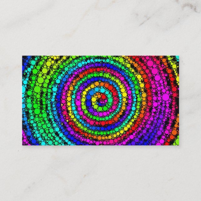 Rainbow Spiral Business Card Visitenkarte (Vorderseite)