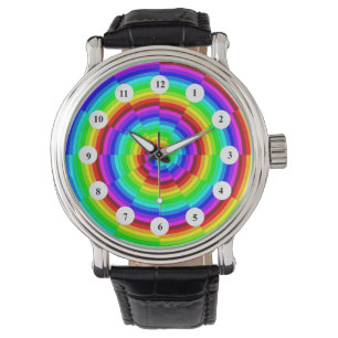 Rainbow Spiral (Classic Face) von Kenneth Yoncich Armbanduhr