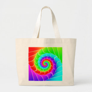 Rainbow Spiral ( Du kannst Wörter hinzufügen ) Jumbo Stoffbeutel