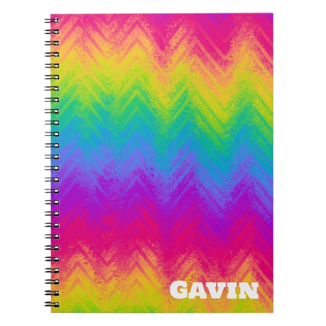 Rainbow Spiral Foto Notebook Notizblock (Vorderseite)
