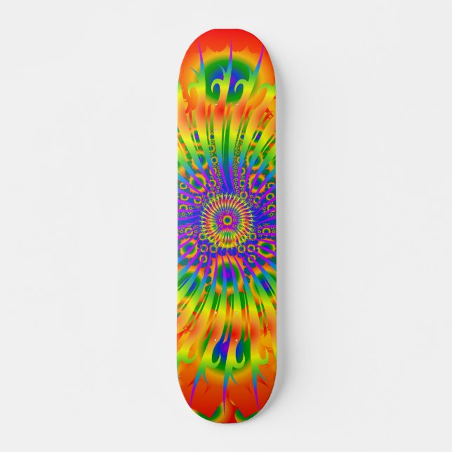 Rainbow Spiral / Fraktal Design: Benutzerdefiniert Skateboard (Vorne)