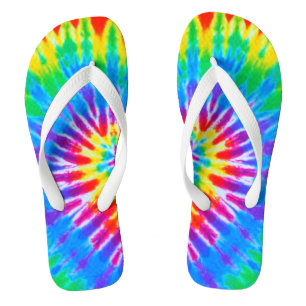 Rainbow Spiral Gefärbte Krawatte Flip Flops