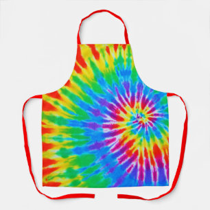 Rainbow Spiral Gefärbte Krawatte Schürze