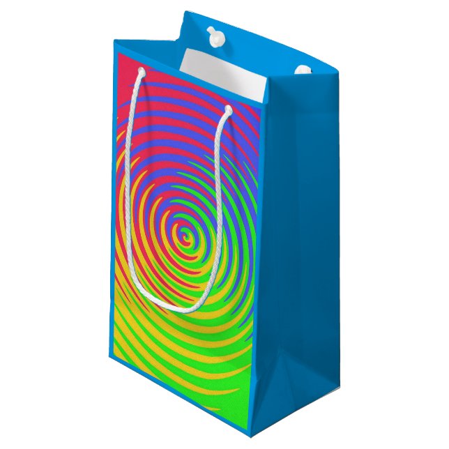 Rainbow Spiral Geschenktasche Kleine Geschenktüte (Vorderseite Schrägansicht)