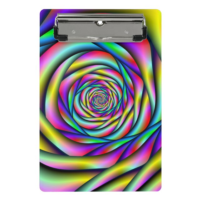 Rainbow Spiral Mini Klemmbrett (Vorderseite)