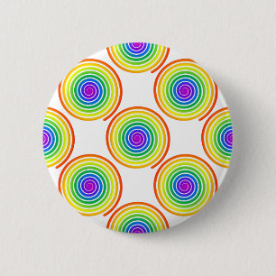 Rainbow Spiral Muster Button