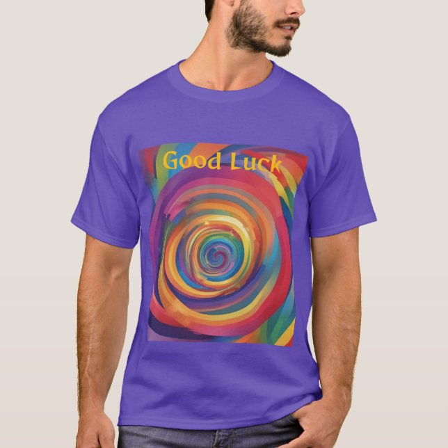 Rainbow Spiral of Luck Viel Glück T-Shirt (Vorderseite)