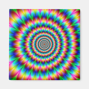 Rainbow Spiral Optical Illusion Magnet