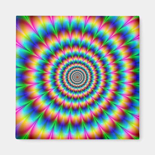 Rainbow Spiral Optical Illusion Magnet (Vorne)