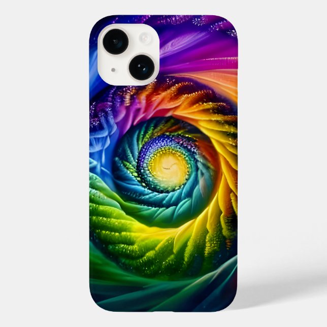 Rainbow Spiral Out Case-Mate iPhone Hülle (Rückseite)