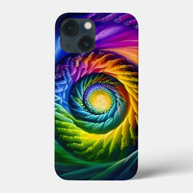 Rainbow Spiral Out Case-Mate iPhone Hülle (Rückseite)