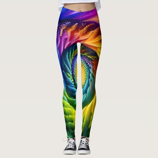 Rainbow Spiral Out Leggings (Vorderseite)