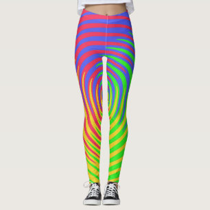 Rainbow Spiral Rot Gelb Blau Leggings