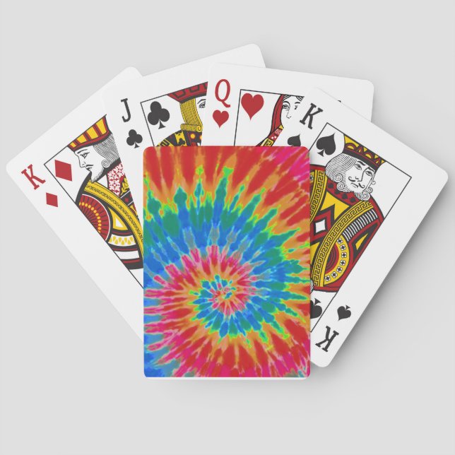 Rainbow Spiral Tie Dye Playing Cards Spielkarten (Rückseite)