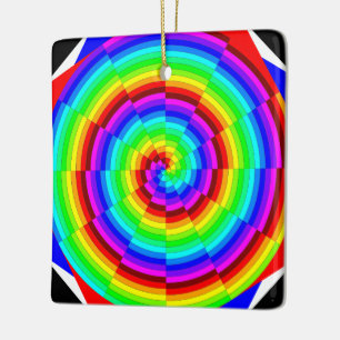Rainbow Spiral von Kenneth Yoncich Keramikornament