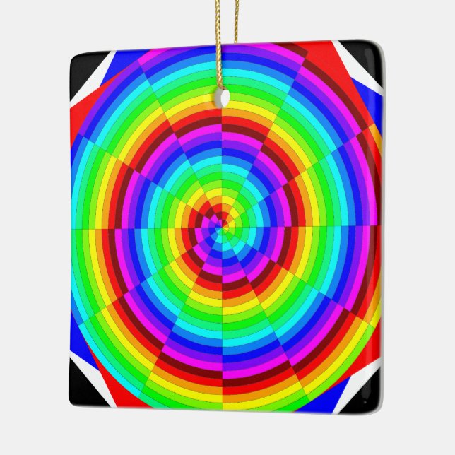 Rainbow Spiral von Kenneth Yoncich Keramikornament (Links)