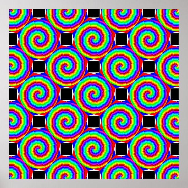 Rainbow Spiral von Kenneth Yoncich Poster (Vorne)