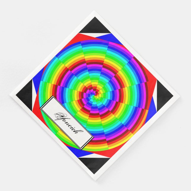 Rainbow Spiral von Kenneth Yoncich Serviette (Ecke)