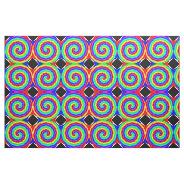 Rainbow Spiral von Kenneth Yoncich Stoff (Fat Quarter (45,7 x 55,9 cm))
