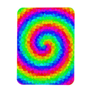Rainbow-Spiralmosaik Magnet