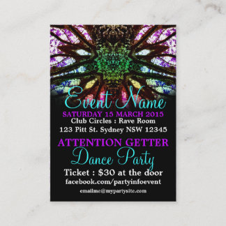 Rainbow Spirit Party Event Mini Flyer Visitenkarte