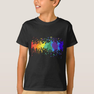 RAINBOW SPLASH ARTISTIC GRAFFITI PAINT TROPFEN T-Shirt