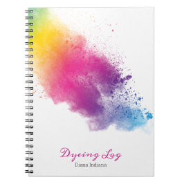 Rainbow Splash Dyeing Log Notizblock