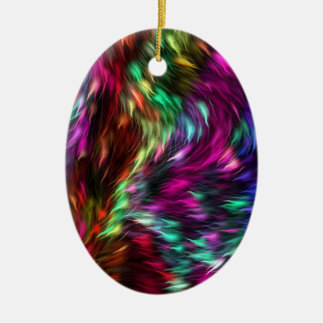 Rainbow Splash Keramik Ornament (Vorne)