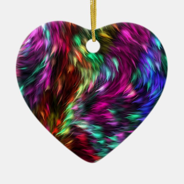 Rainbow Splash Keramik Ornament (Vorne)