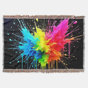 Rainbow Splash Powder Art Decke