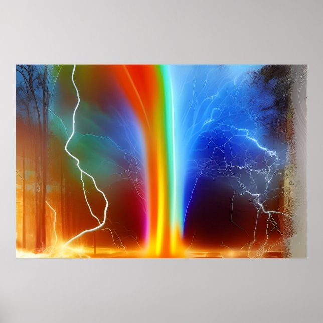Rainbow Split Lightning Poster (Vorne)