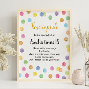 Rainbow Spot Birthday Time Kapselsigne Poster