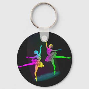 Rainbow Spotbright Ballet Dancers Schlüsselanhänger