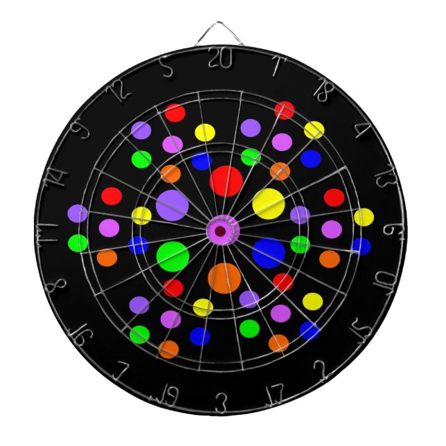 Rainbow Spots Dart Board Dartscheibe (vorne)