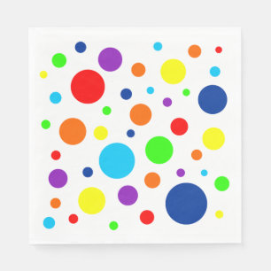 Rainbow Spots Paper Napkins Serviette