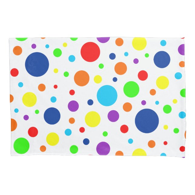 Rainbow Spots Pillowcase Kissenbezug (Vorderseite-Links)