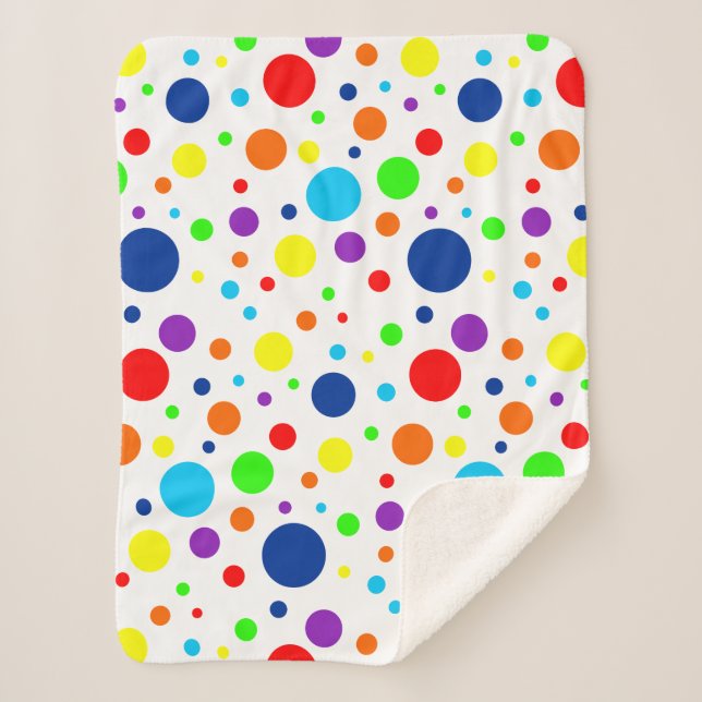 Rainbow Spots Sherpa Blanket Sherpadecke (Vorderseite)