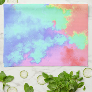 Rainbow-Spray-Effekt Teetuch Geschirrtuch
